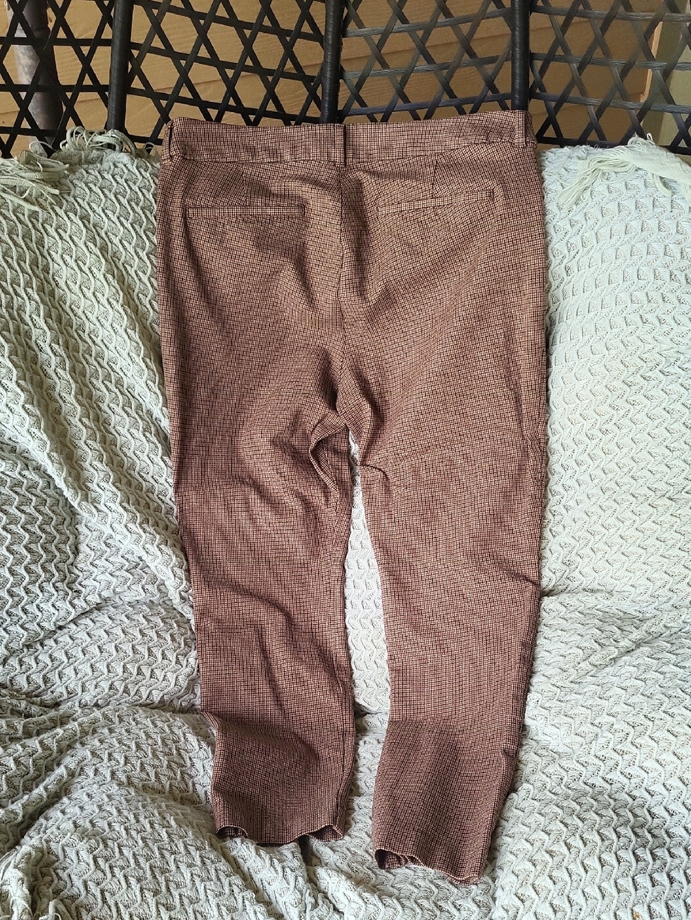 High Rise Pixie Pants - Gold Houndstooth - Picture 7 of 8